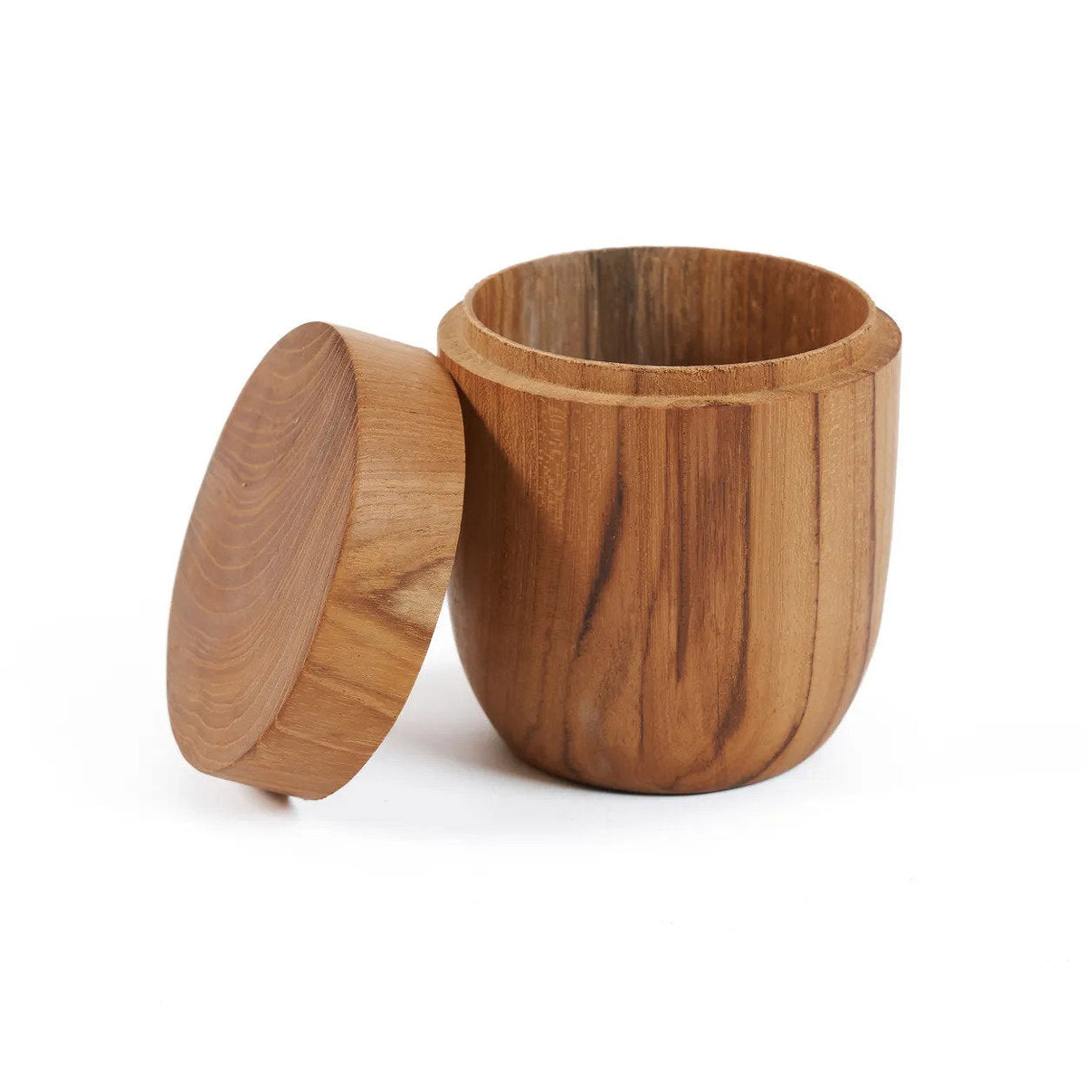 Bazar Bizar Teakhouten Voorraadpot Teak Root Naturel Ø8 x H9,5 cm