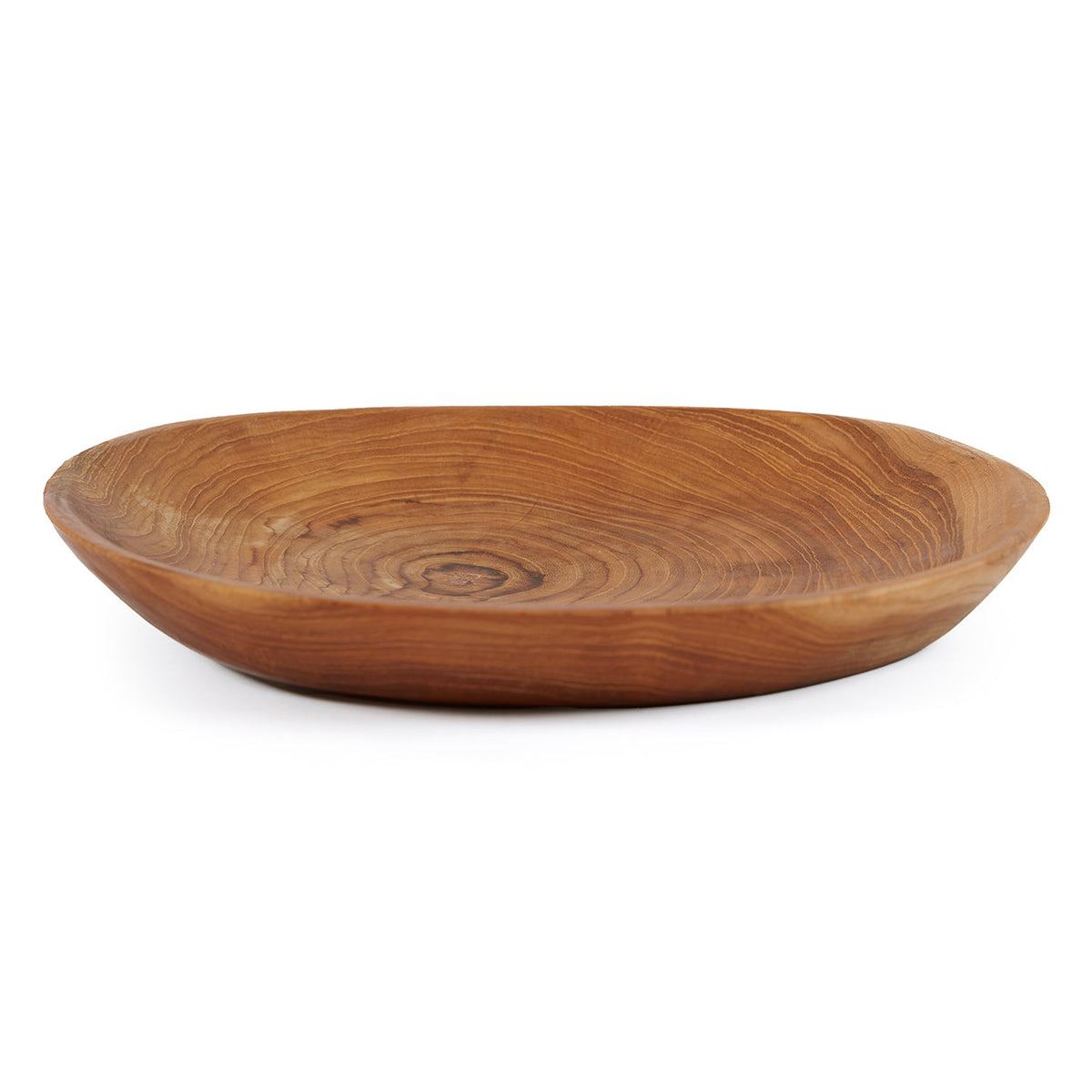 Bazar Bizar Teakhouten Schaal Teak Root Organic Plate Naturel Ø25 x H3 cm