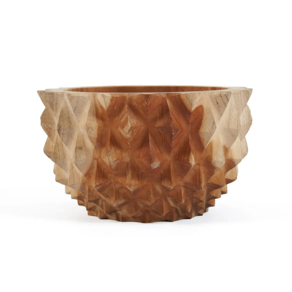 Bazar Bizar Plat de service En Bois de Teck Teak Root Durian Bowl Naturel Ø15 x H8 cm