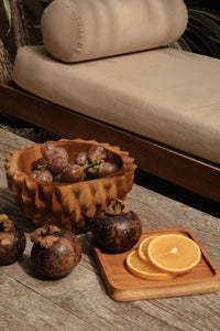 Bazar Bizar Plat de service En Bois de Teck Teak Root Durian Bowl Naturel Ø20 x H10 cm