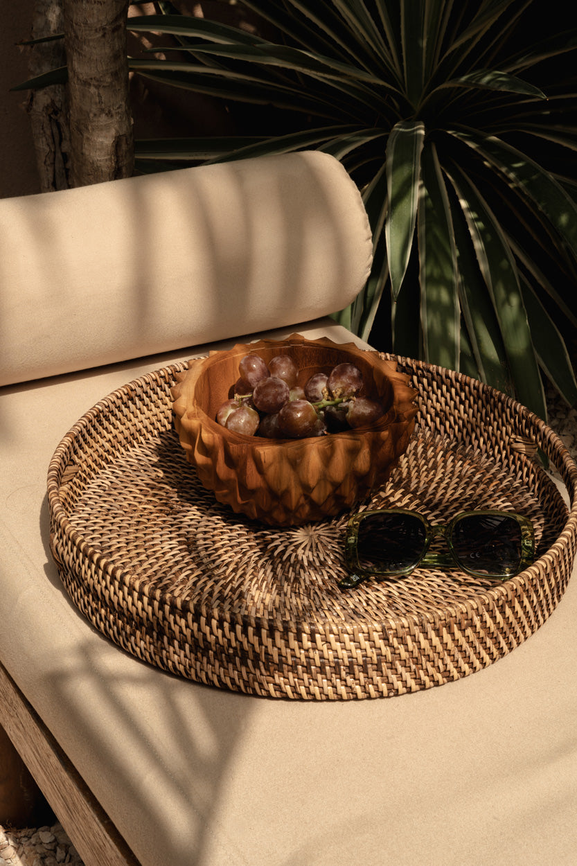 Bazar Bizar Teakhouten Schaal Teak Root Durian Bowl Naturel Ø20 x H10 cm
