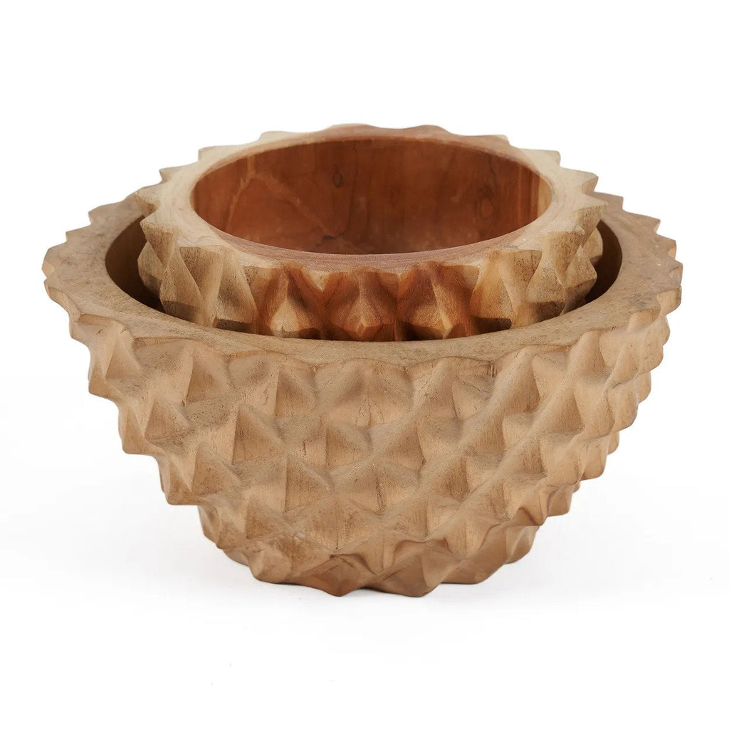Bazar Bizar Plat de service En Bois de Teck Teak Root Durian Bowl Naturel Ø20 x H10 cm