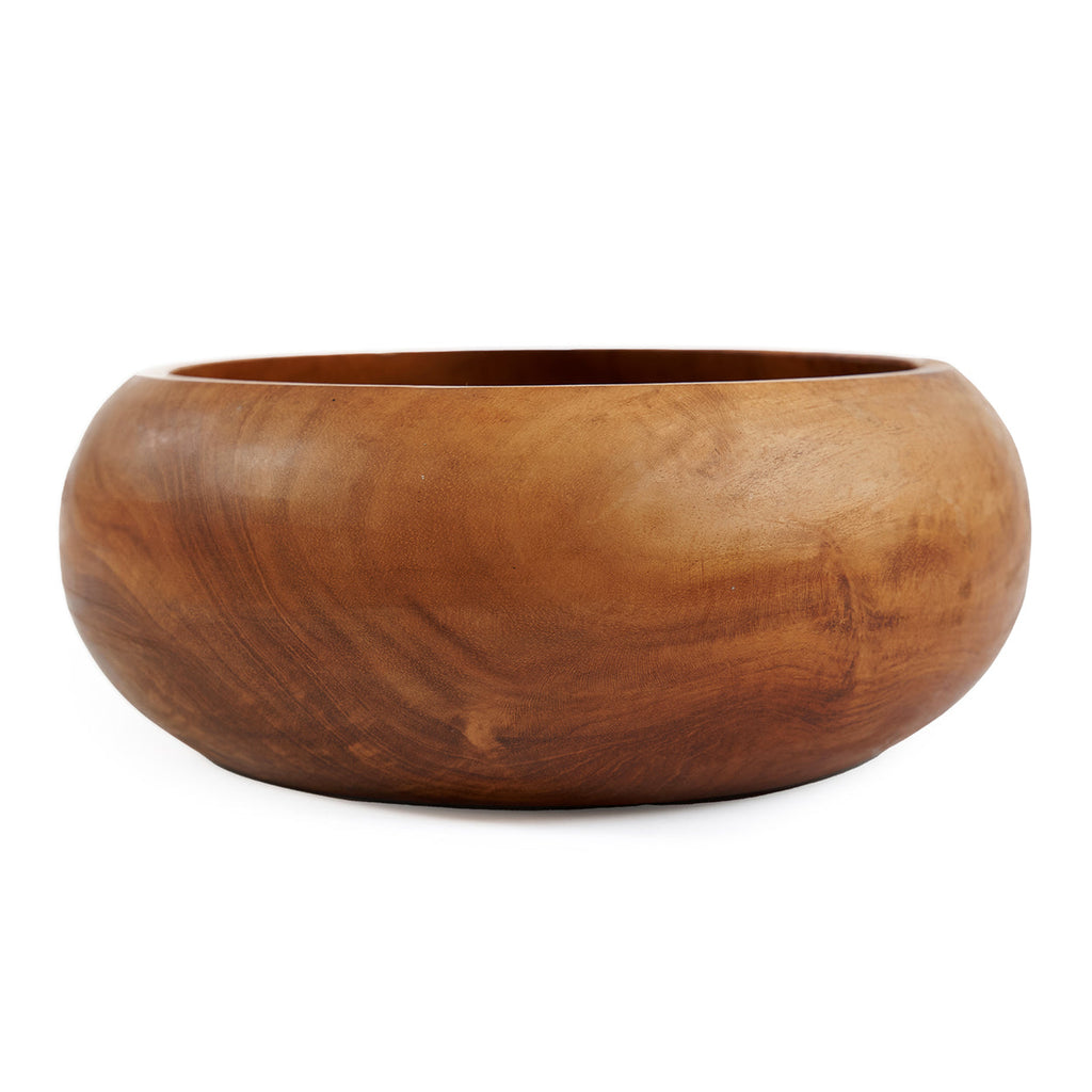 Bazar Bizar Plat de service En Bois de Teck Teak Root Fruit Bowl Naturel Ø20 x H8 cm