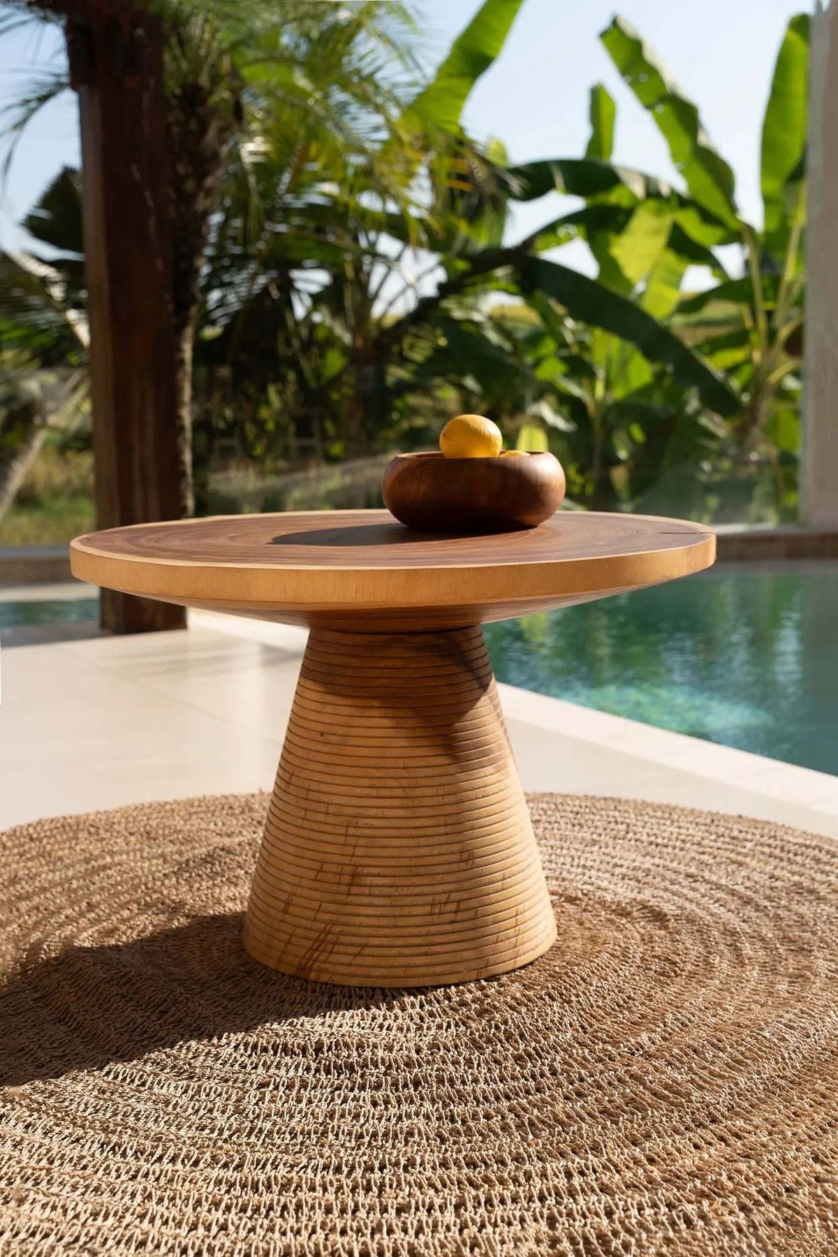 Bazar Bizar Teakhouten Schaal Teak Root Fruit Bowl Naturel Ø20 x H8 cm
