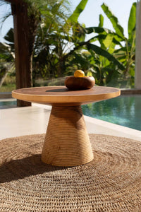 Bazar Bizar Plat de service En Bois de Teck Teak Root Fruit Bowl Naturel Ø20 x H8 cm