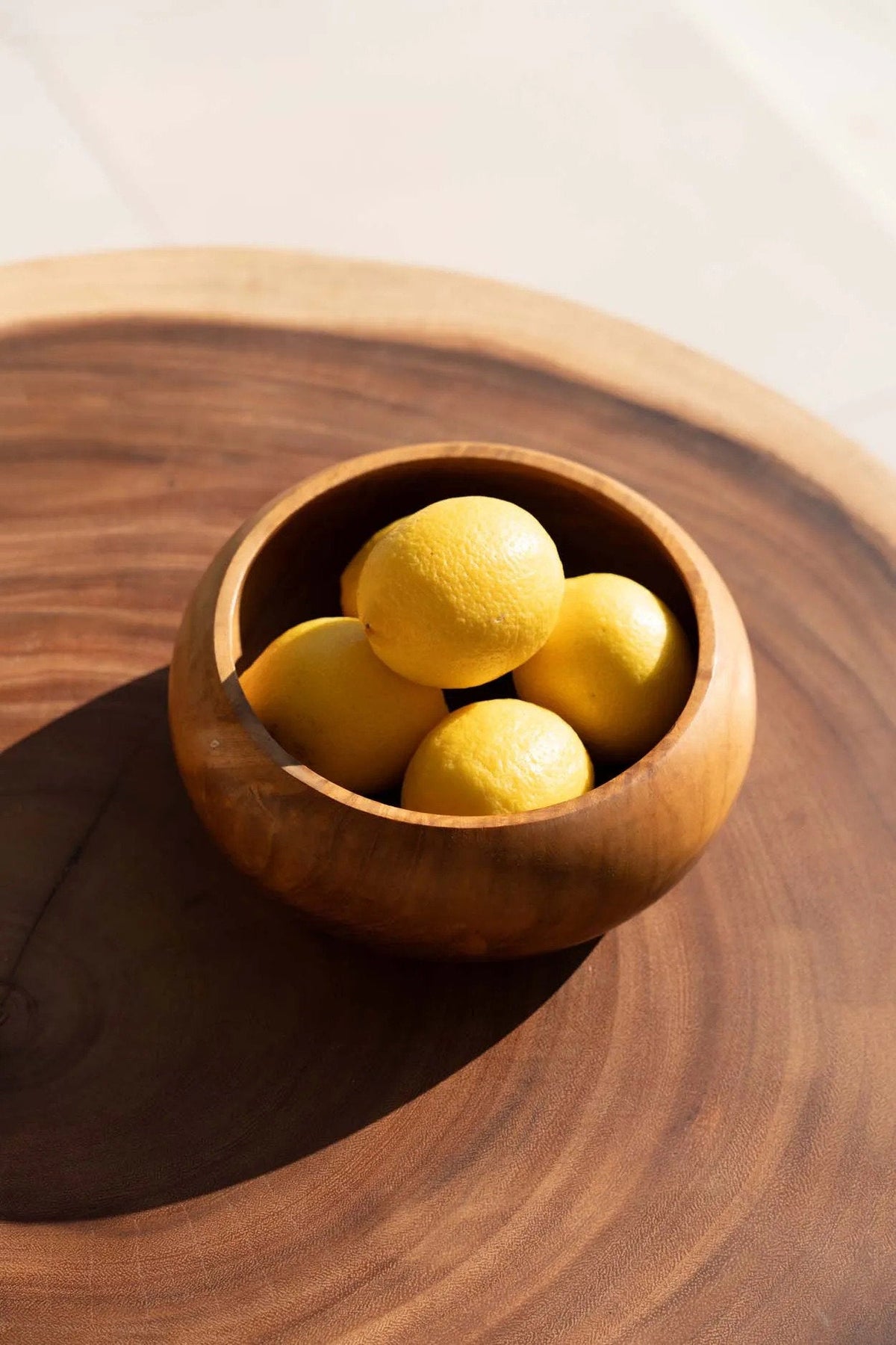 Bazar Bizar Teakhouten Schaal Teak Root Fruit Bowl Naturel Ø20 x H8 cm