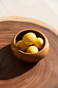 Bazar Bizar Plat de service En Bois de Teck Teak Root Fruit Bowl Naturel Ø20 x H8 cm