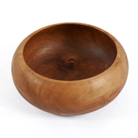 Bazar Bizar Plat de service En Bois de Teck Teak Root Fruit Bowl Naturel Ø20 x H8 cm