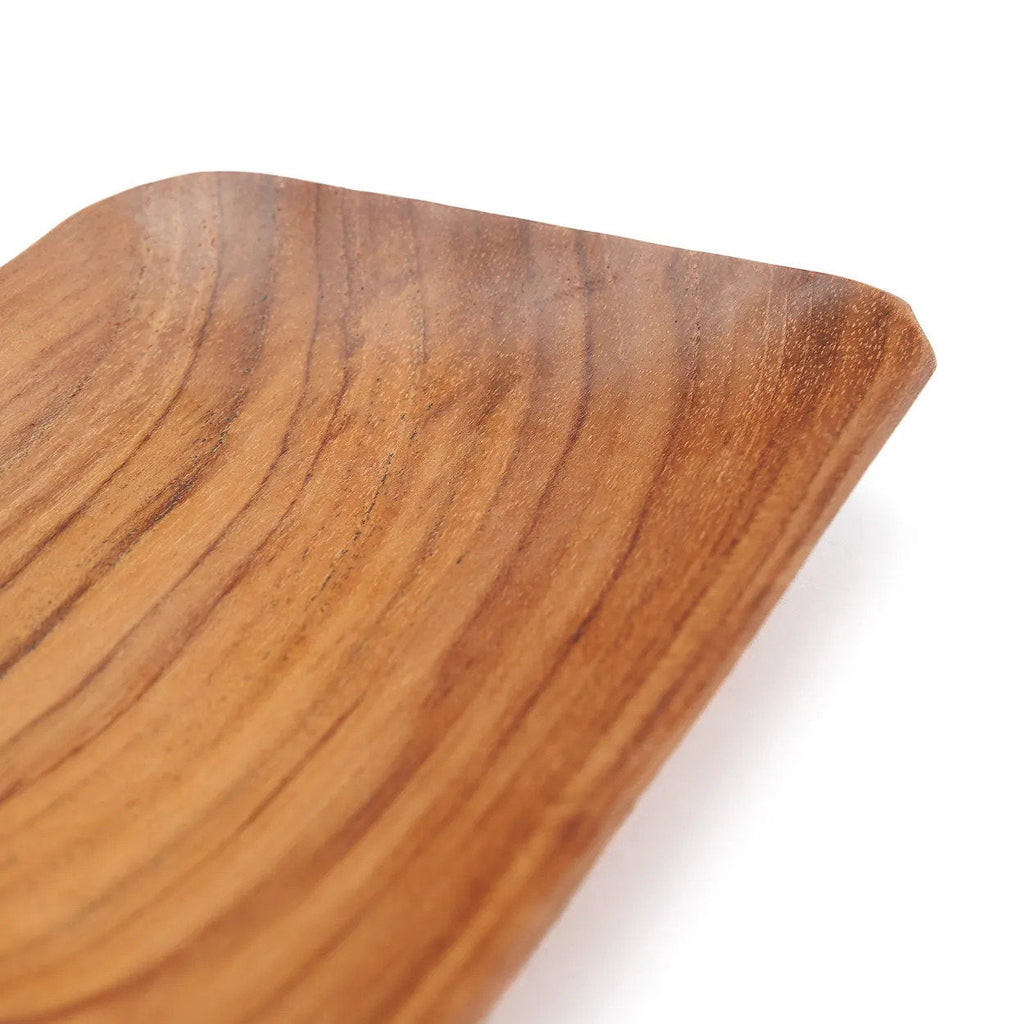 Bazar Bizar Plat de service En Bois de Teck Teak Root Side Dish Naturel 13 x 9 cm