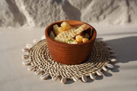 Bazar Bizar Teakhouten Schaal Popcorn Snack Bowl Naturel Ø12 x H6 cm