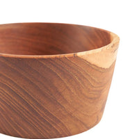 Bazar Bizar Teakhouten Schaal Popcorn Snack Bowl Naturel Ø12 x H6 cm