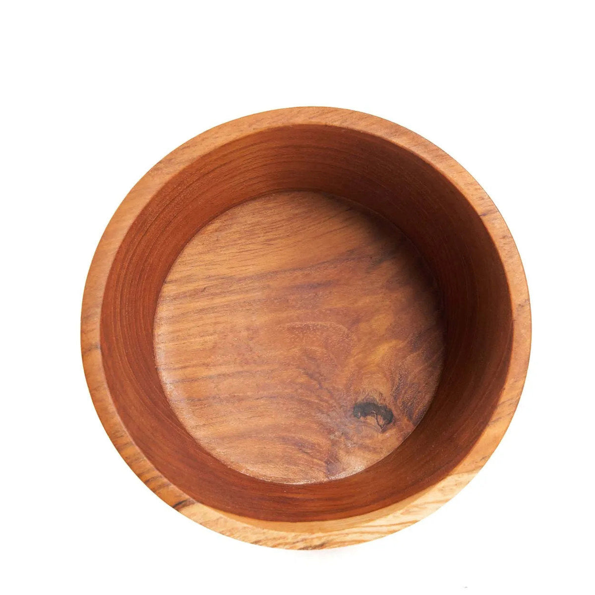 Bazar Bizar Teakhouten Schaal Popcorn Snack Bowl Naturel Ø12 x H6 cm