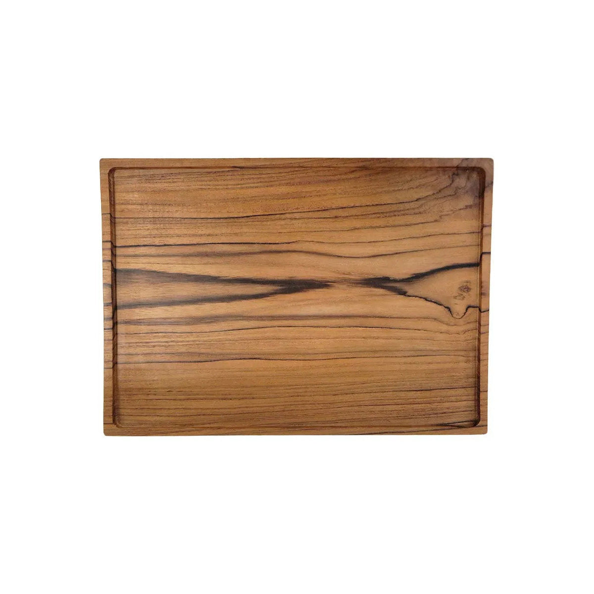 Bazar Bizar Teakhouten Schaal Serving Plate Naturel 35 x 25 cm