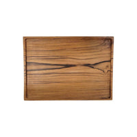 Bazar Bizar Plat de service En Bois de Teck Serving Plate Naturel 35 x 25 cm