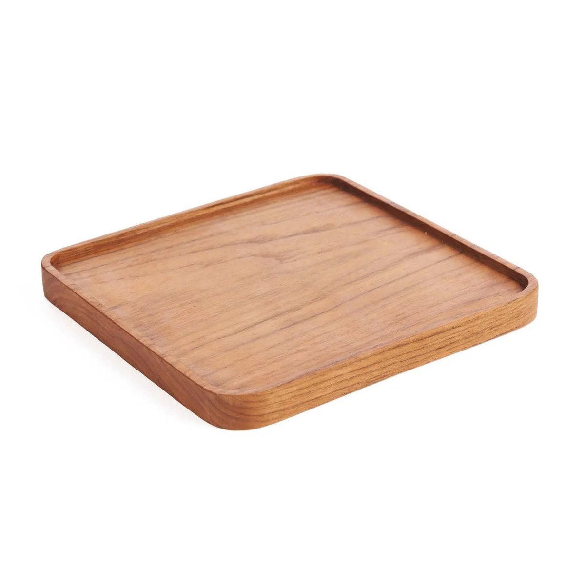 Bazar Bizar Teakhouten Schaal Square Plate Naturel 20 x 20 cm