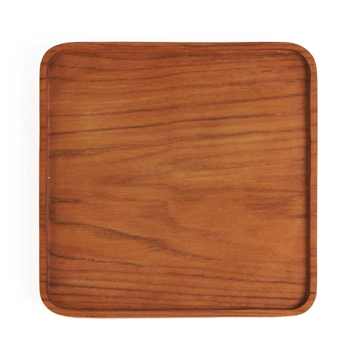 Bazar Bizar Teakhouten Schaal Square Plate Naturel 15 x 15 cm