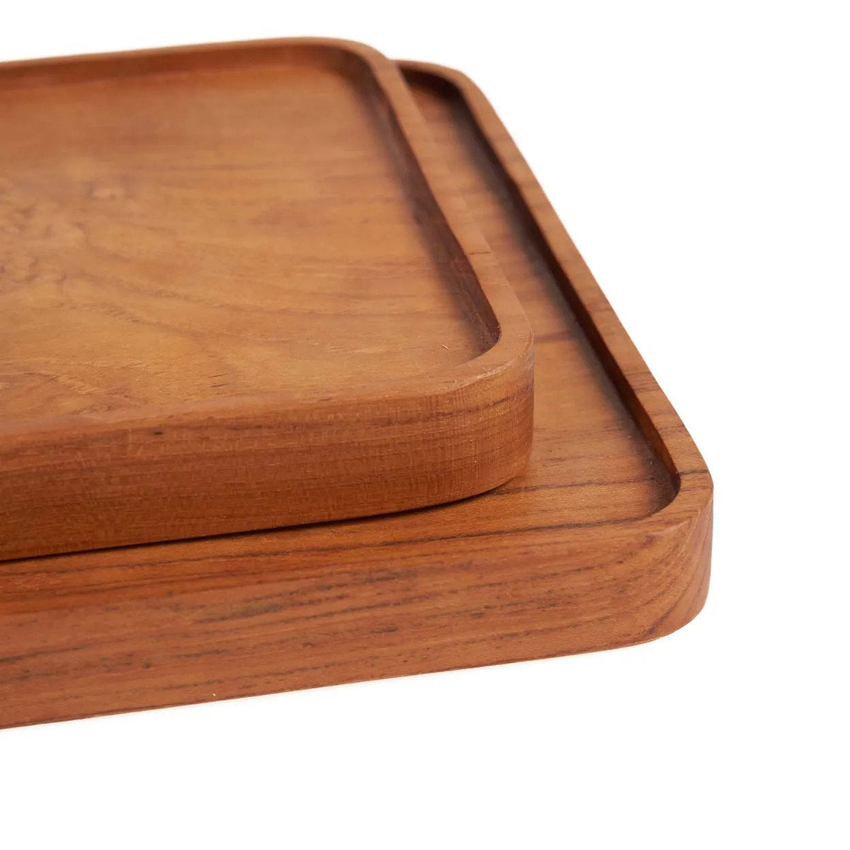 Bazar Bizar Teakhouten Schaal Square Plate Naturel 15 x 15 cm