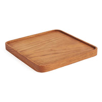 Bazar Bizar Teakhouten Schaal Square Plate Naturel 15 x 15 cm