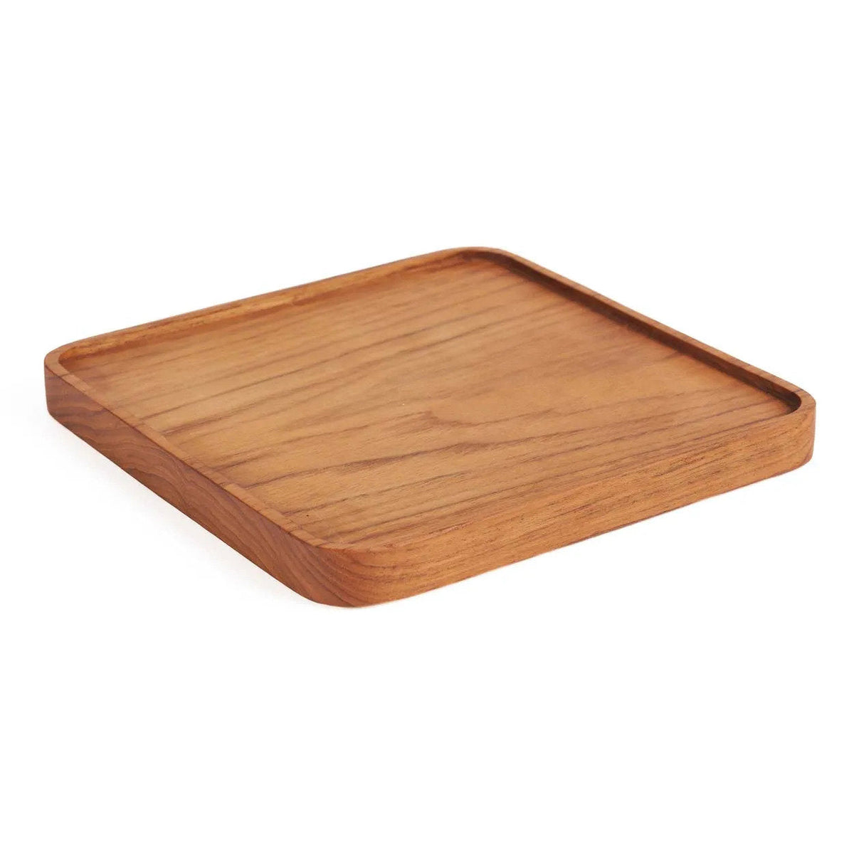 Bazar Bizar Teakhouten Schaal Square Plate Naturel 15 x 15 cm