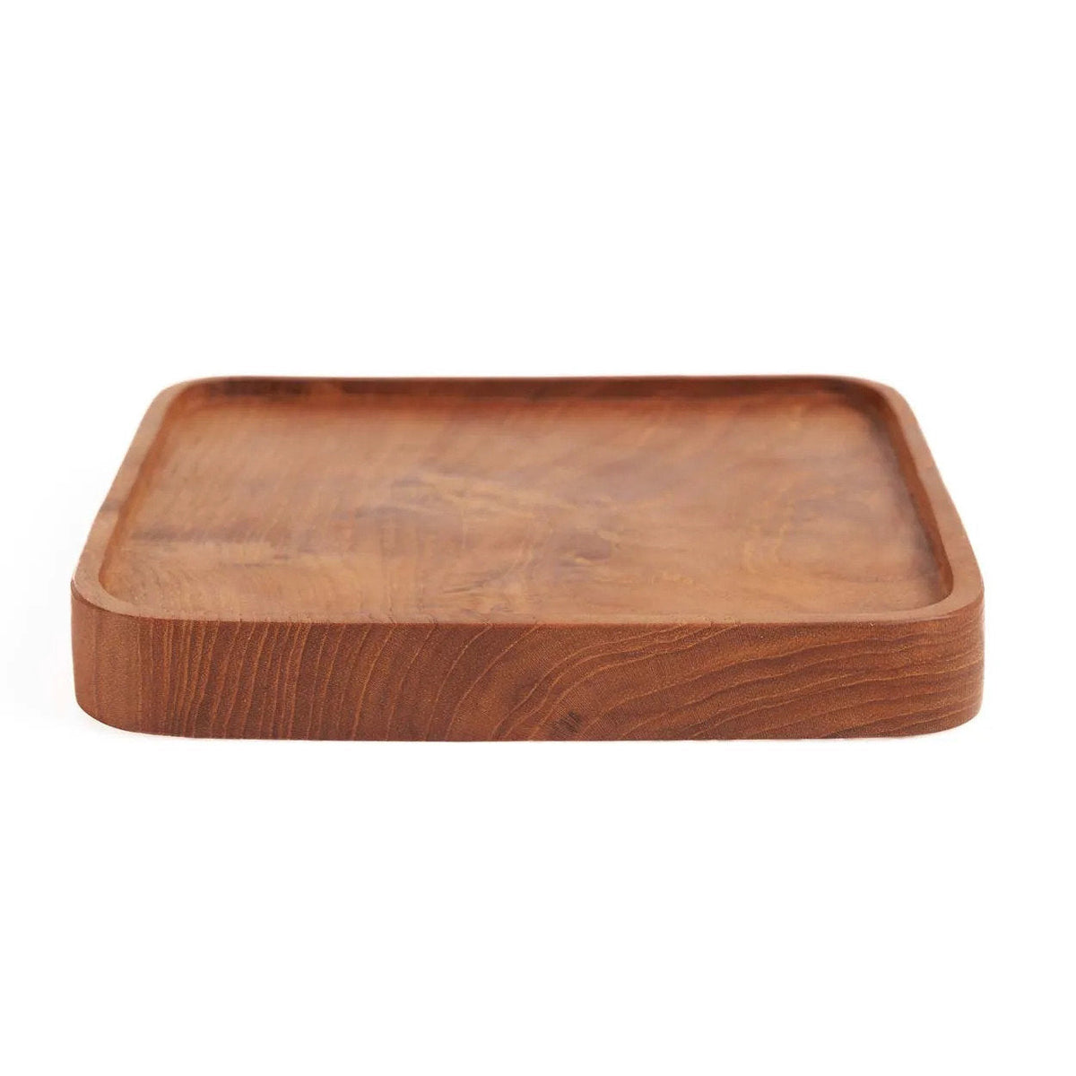 Bazar Bizar Teakhouten Schaal Square Plate Naturel 8,5 x 8,5 cm