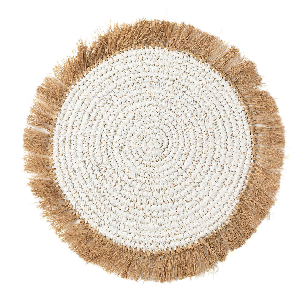 Bazar Bizar Waterhyacint Placemat Naturel/Wit Ø45 cm