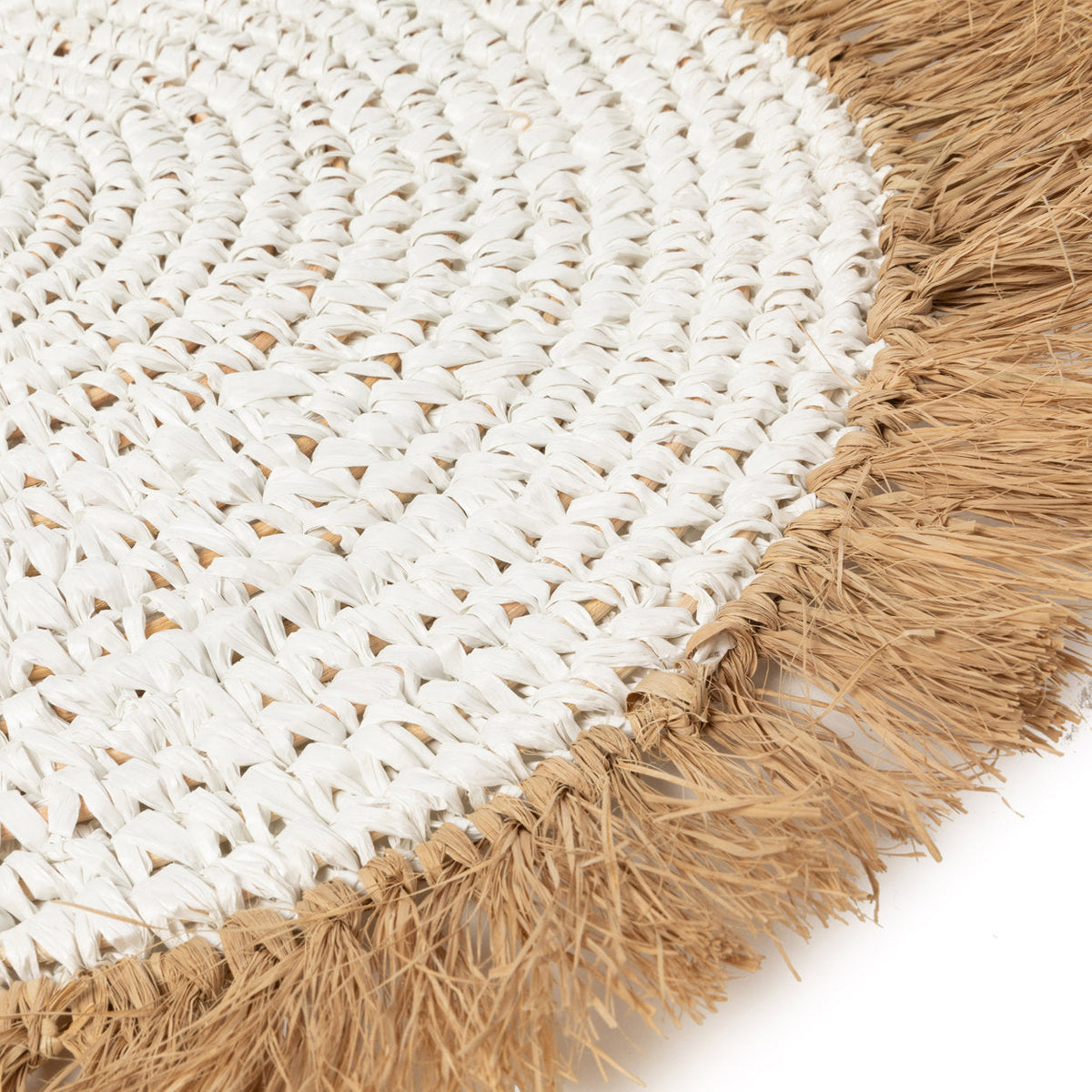 Bazar Bizar Waterhyacint Placemat Naturel/Wit Ø45 cm