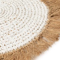 Bazar Bizar Waterhyacint Placemat Naturel/Wit Ø45 cm