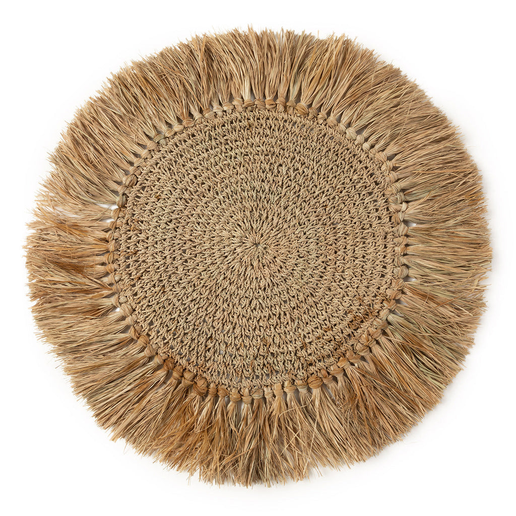 Bazar Bizar Raffia Placemat Crochet Naturel Ø45 cm
