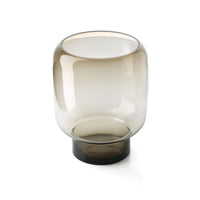 Bazar Bizar Gerecycleerde Glazen Vaas Smoky Cube Bruin Ø23 x H30 cm