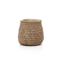 Bazar Bizar Betonnen Plantenpot Fake Braided Naturel Ø23 x H22 cm