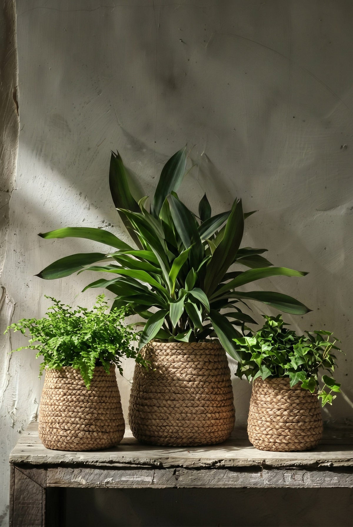 Bazar Bizar Betonnen Plantenpot Fake Braided Naturel Ø23 x H22 cm