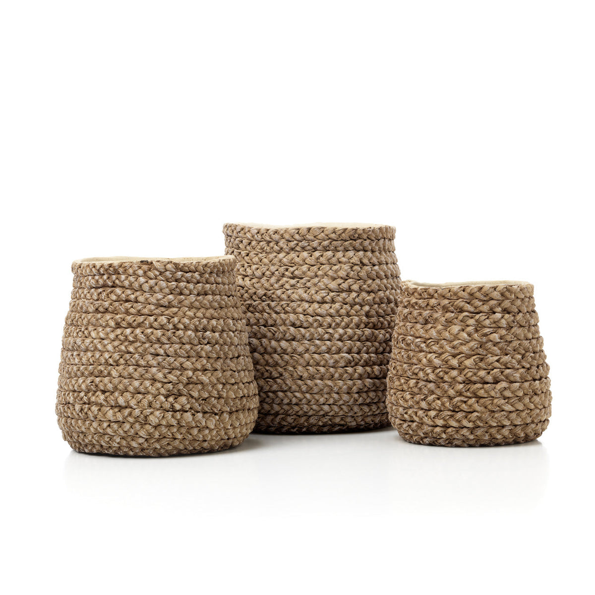 Bazar Bizar Betonnen Plantenpot Fake Braided Naturel Ø23 x H22 cm