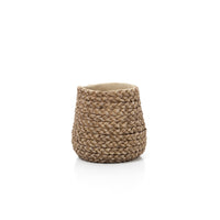 Bazar Bizar Betonnen Plantenpot Fake Braided Naturel Ø19 x H18,5 cm