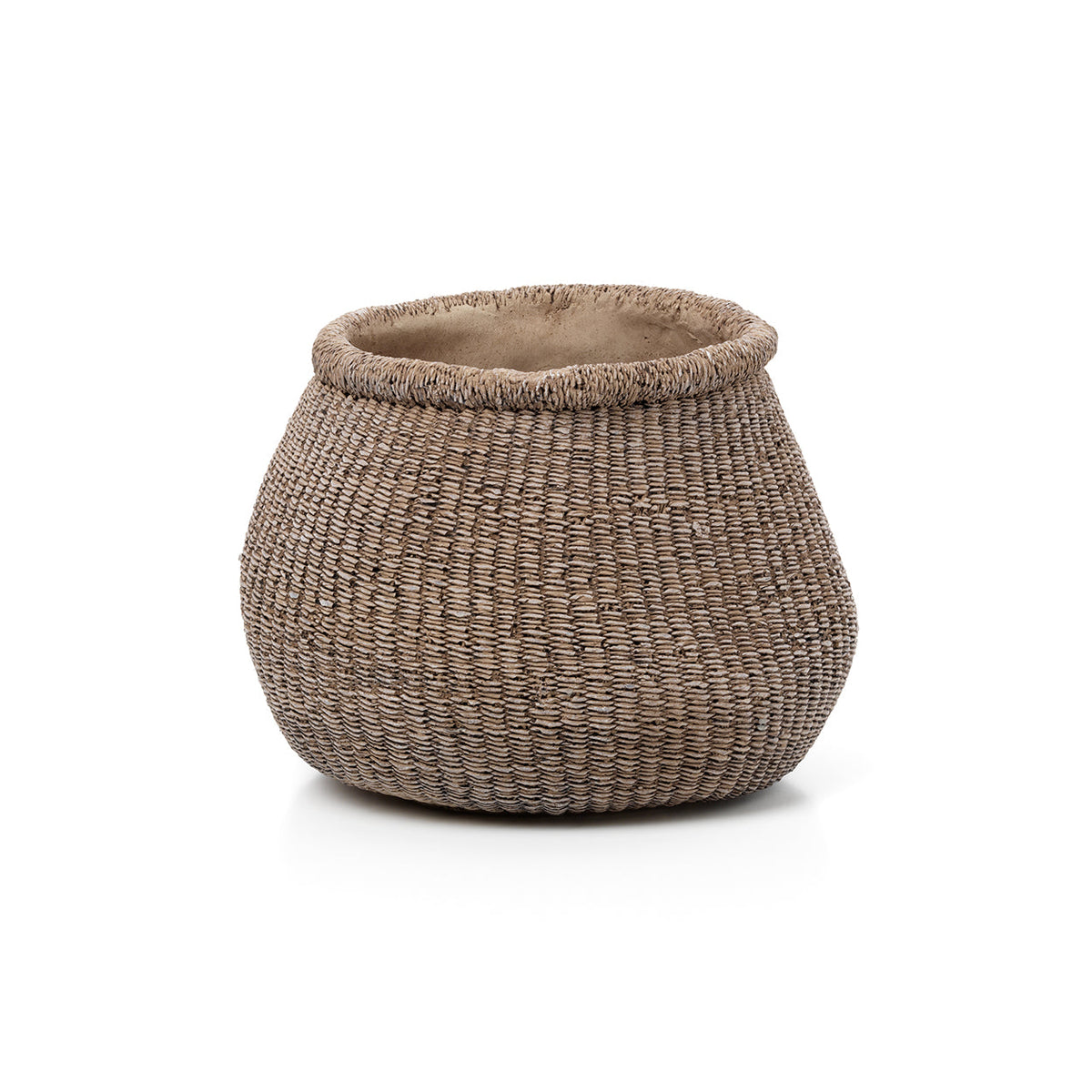Bazar Bizar Betonnen Plantenpot Faux-Puff Bruin 25 x 23 x 19 cm