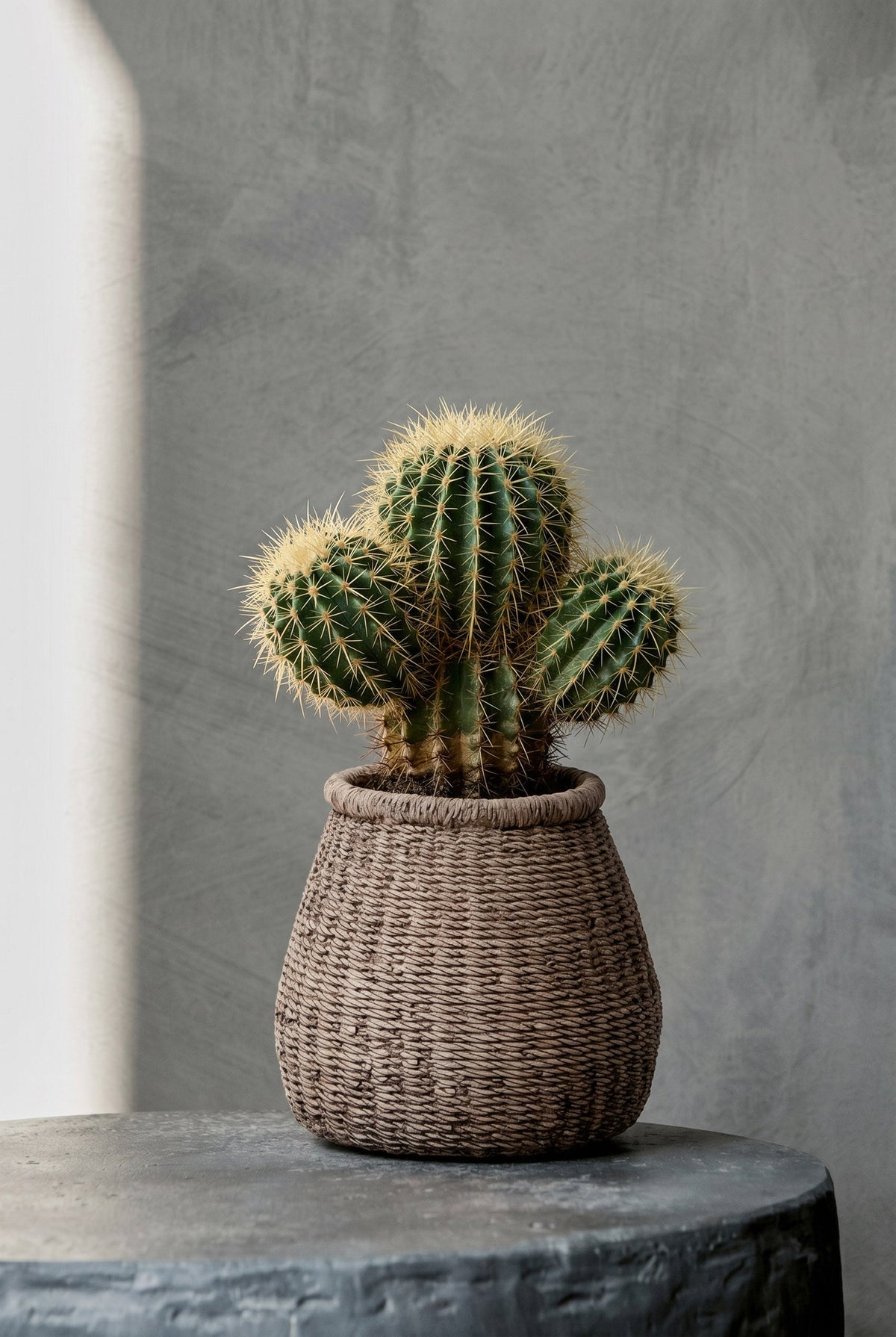 Bazar Bizar Betonnen Plantenpot Faux-Puff Bruin 17 x 16 x 16 cm