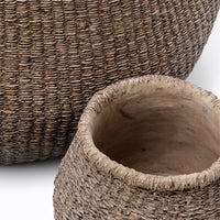 Bazar Bizar Betonnen Plantenpot Faux-Puff Bruin 17 x 16 x 16 cm