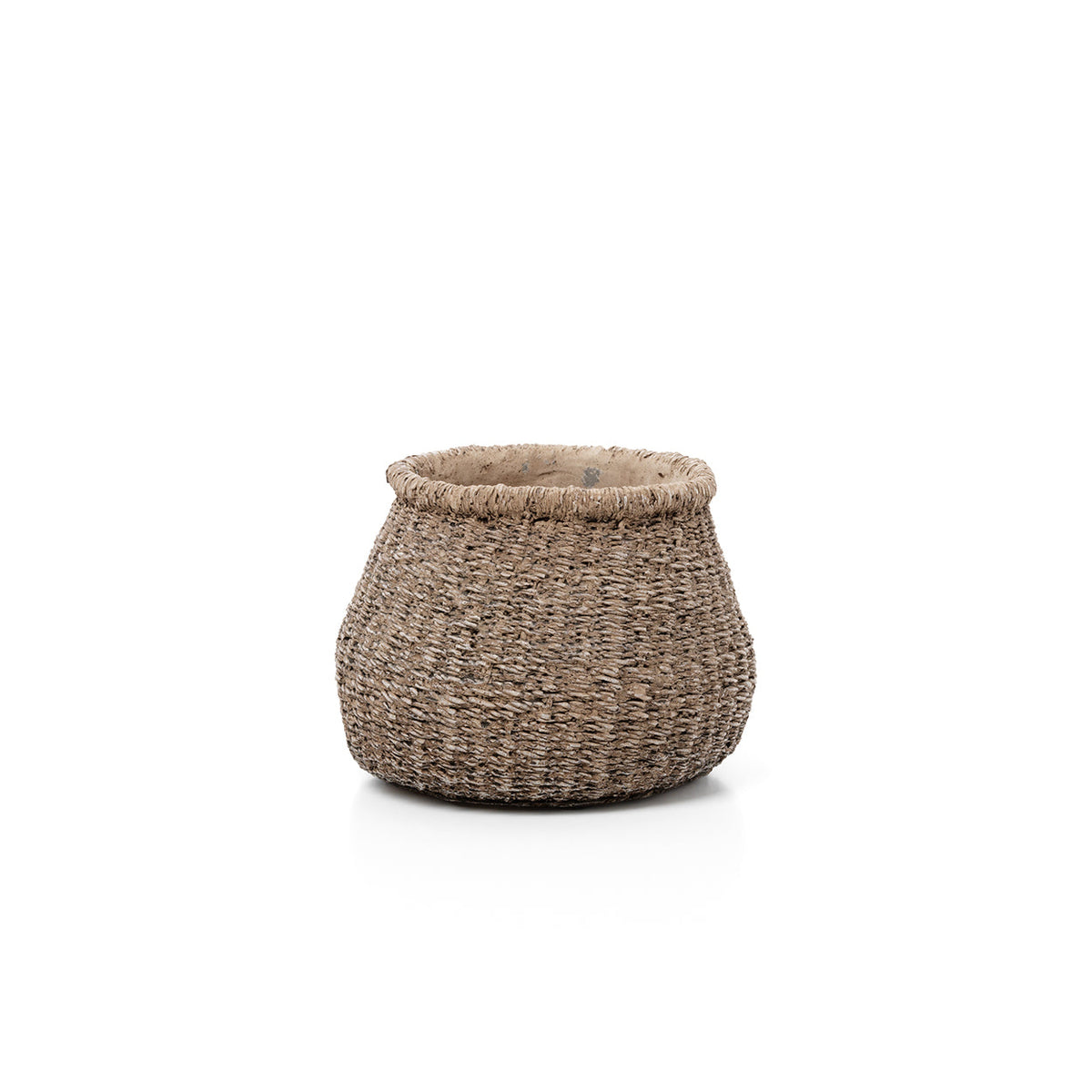 Bazar Bizar Betonnen Plantenpot Faux-Puff Bruin 16 x 16 x 13 cm