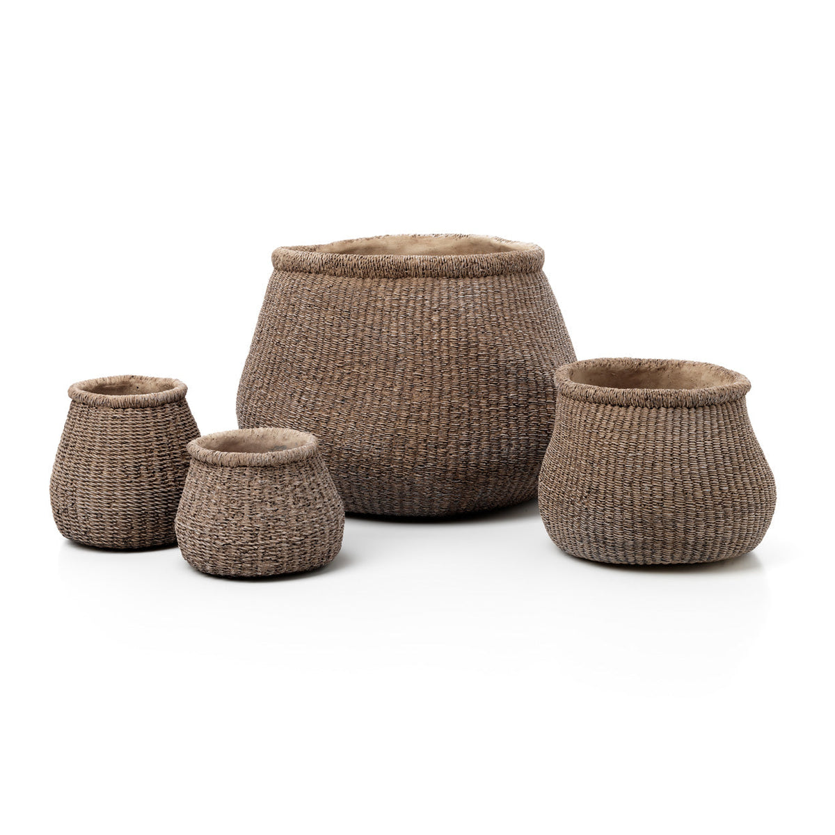 Bazar Bizar Betonnen Plantenpot Faux-Puff Bruin 16 x 16 x 13 cm