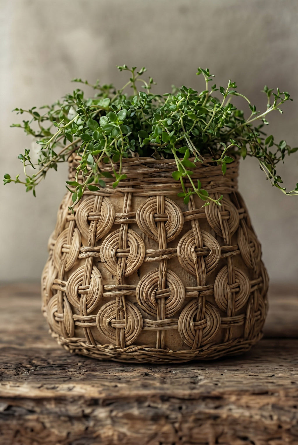 Bazar Bizar Betonnen Plantenpot Knot Naturel Ø18 x H15,5 cm