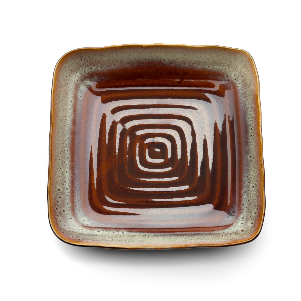 Bazar Bizar Keramische Schaal Smoked Horizon Bruin/Grijs 21 x 21 cm