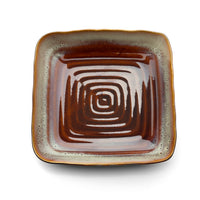 Bazar Bizar Keramische Schaal Smoked Horizon Bruin/Grijs 21 x 21 cm