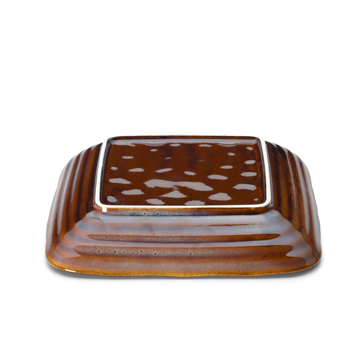 Bazar Bizar Keramische Schaal Smoked Horizon Bruin/Grijs 21 x 21 cm
