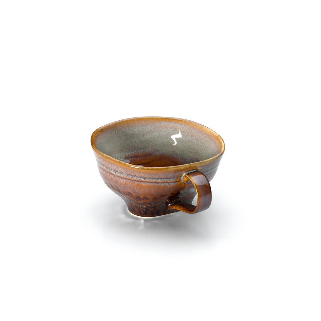 Bazar Bizar Keramische Mok Smoked Horizon Bruin/Grijs 13,5 x 11 x 6,2 cm