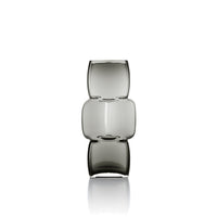 Bazar Bizar Gerecycleerde Glazen Vaas Cubes Donkergrijs 13 x 13 x 27 cm