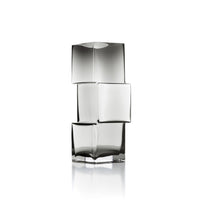 Bazar Bizar Vase en Verre Recyclé Rummikub Gris Foncé 11 x 11 x 30 cm