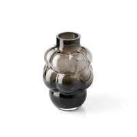 Bazar Bizar Gerecycleerde Glazen Vaas Grape Donkergrijs Ø18 x H25 cm