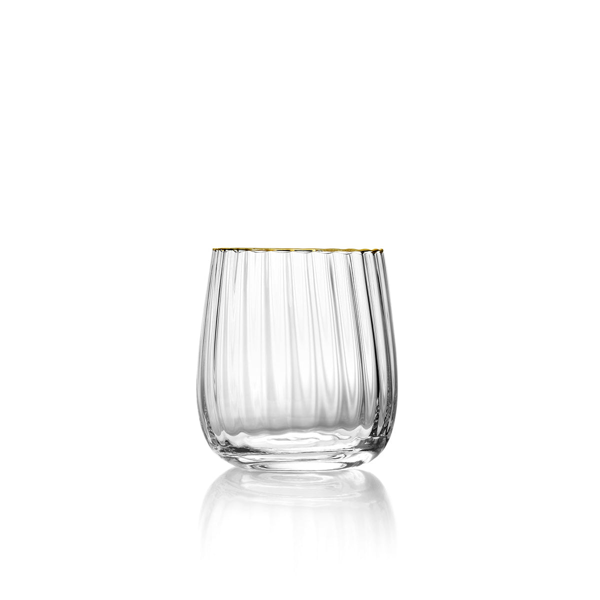 Bazar Bizar Glas Rim Naturel/Goud Ø9,2 x H10 cm