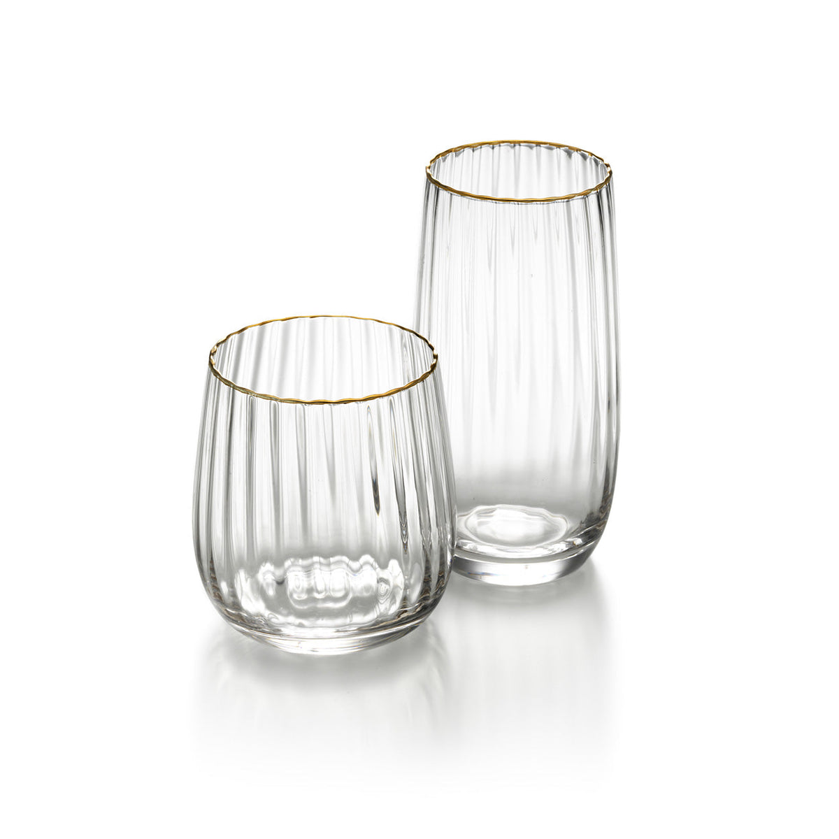 Bazar Bizar Glas Rim Naturel/Goud Ø9,2 x H10 cm