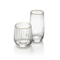 Bazar Bizar Glas Rim Naturel/Goud Ø9,2 x H10 cm