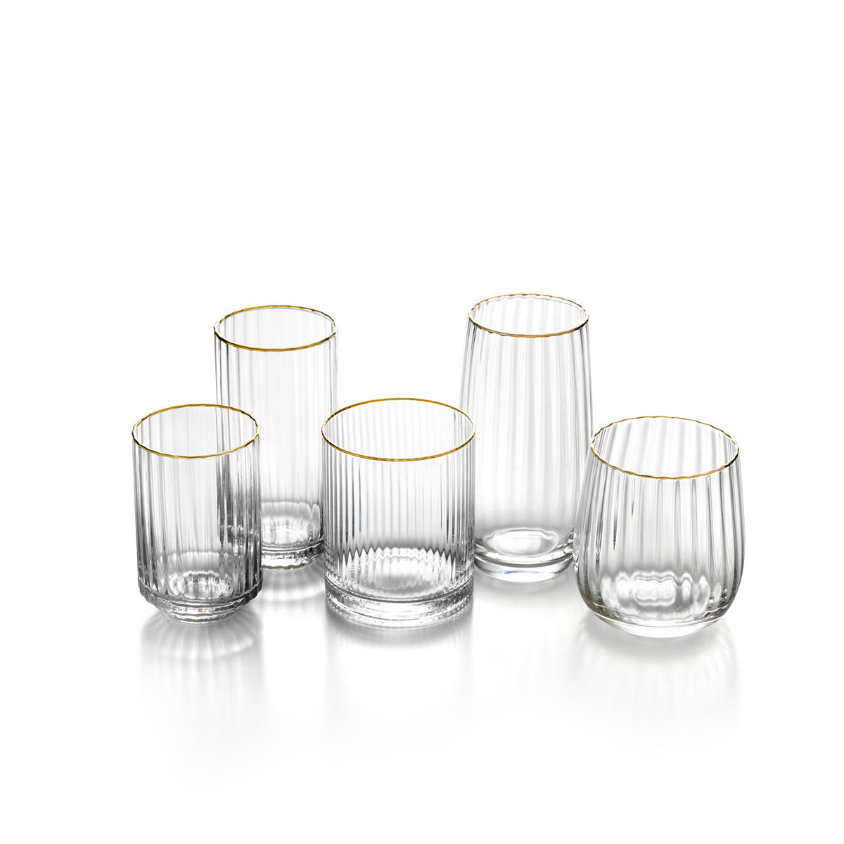 Bazar Bizar Glas Rim Naturel/Goud Ø9,2 x H10 cm